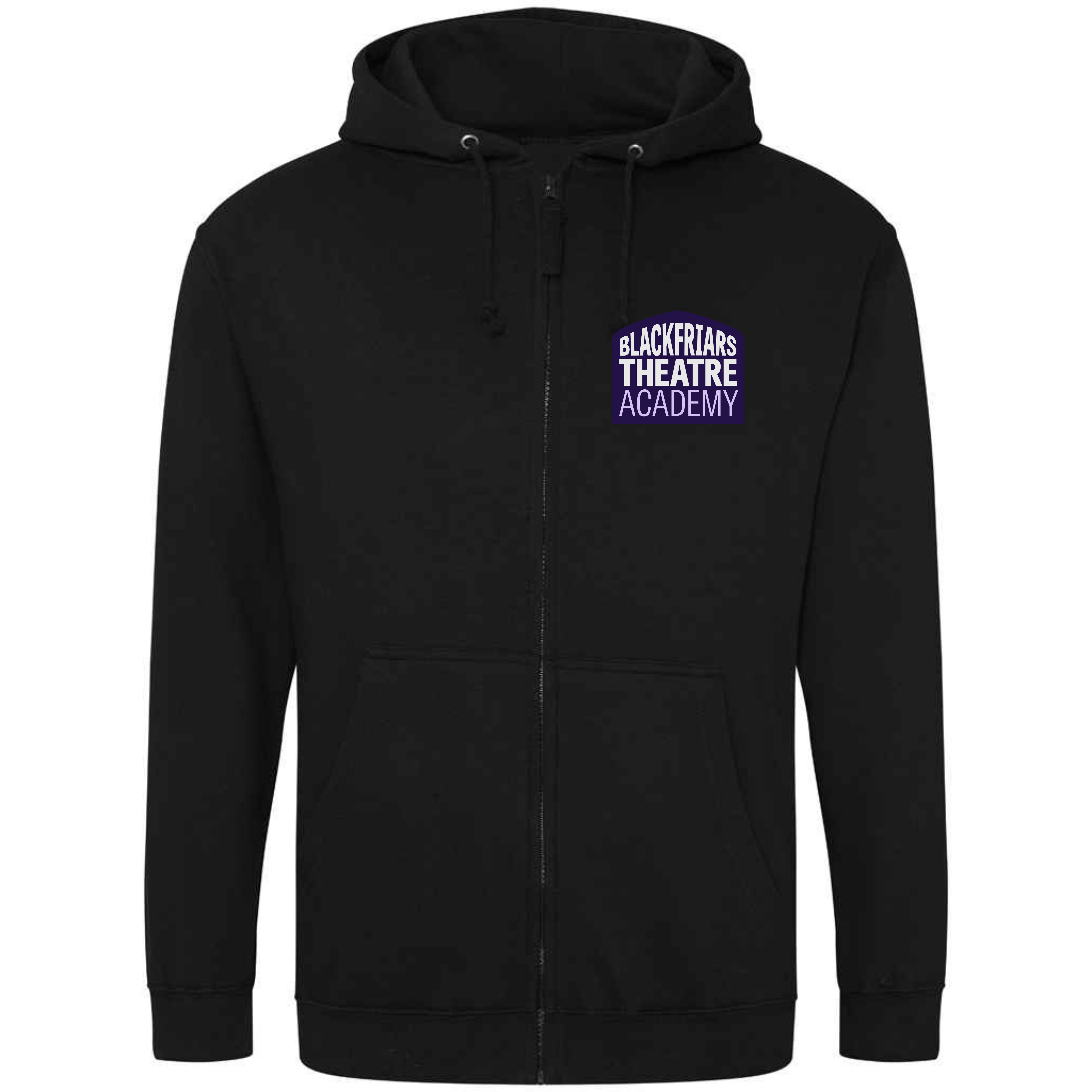 Blackfriars Black and Purple Zip-up Hoodie (ADULT)