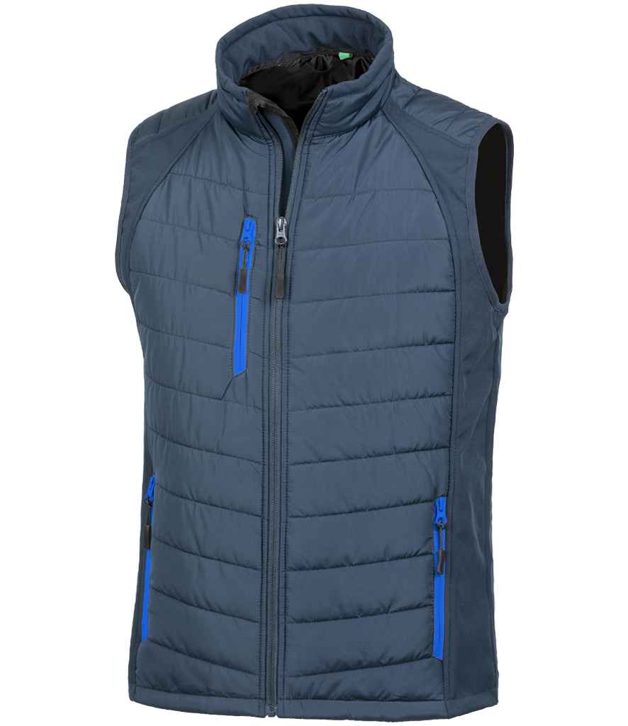 Navy Blue with royal blue zip Body Warmer
